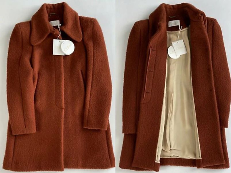 Chloé Langmantel Chloé Women's Washed Wool Mantel Coat Jacket Jacke Blouson günstig online kaufen