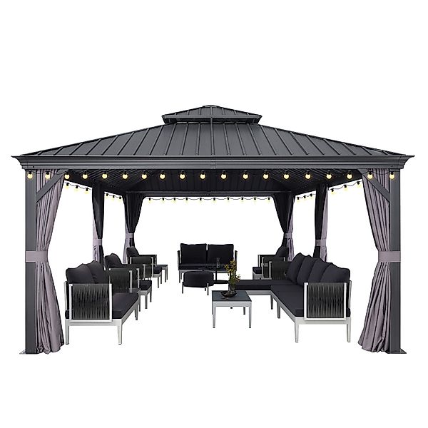 PURPLE LEAF Pavillon Hardtop Aluminium Pergola günstig online kaufen