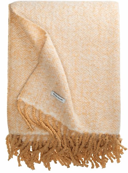 TOM TAILOR HOME Plaid "Wooly Herringbone" mit Fischgratmuster, Kuscheldecke günstig online kaufen