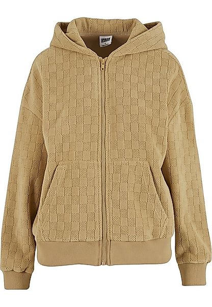 URBAN CLASSICS Sweatjacke Urban Classics Ladies Jacquard Velvet Oversized Z günstig online kaufen