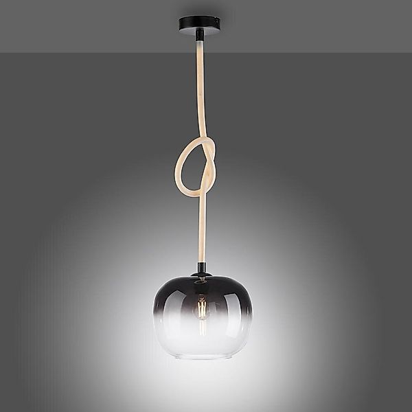 Pendelleuchte Luma in Schwarz-transparent und Transparent E27 1-flammig günstig online kaufen