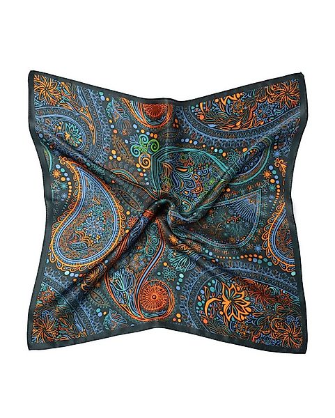 MayTree Seidentuch quadratisch Paisley 53x53 dunkelgrün neon, (Stück), 100% günstig online kaufen