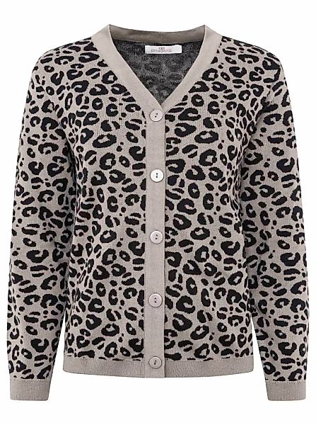 Zwillingsherz Strickjacke ""Gestrickter-Leo"", mit Knöpfen, mit Leomuster a günstig online kaufen