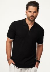 SOULSTAR Poloshirt mit Half-Zip Herren Kurzarm günstig online kaufen