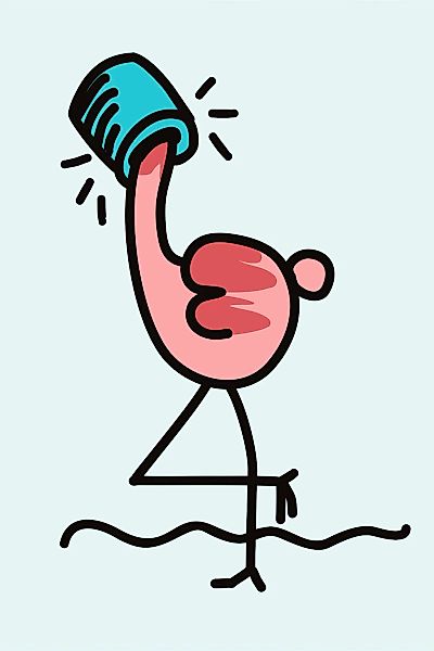 queence Leinwandbild "Flamingo" Kunst  Motivationsbilder  Vogelbilder Premi günstig online kaufen
