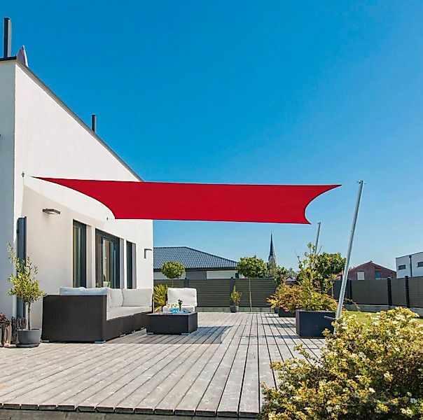 Windhager Sonnensegel "Capri Rechteck", 3x4m, rot günstig online kaufen