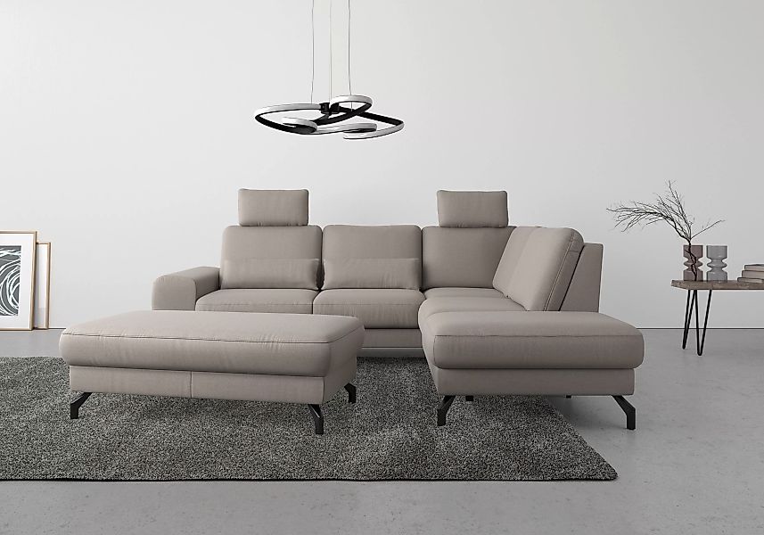 sit&more Ecksofa "Cinturo L-Form", inklusive Sitztiefenverstellung und Fede günstig online kaufen
