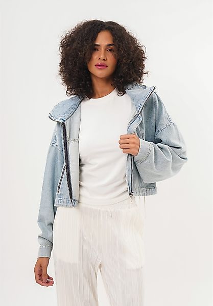 freshlions Jeansjacke "Juliana", (1 St.), im kuscheligen Design mit Kapuze günstig online kaufen