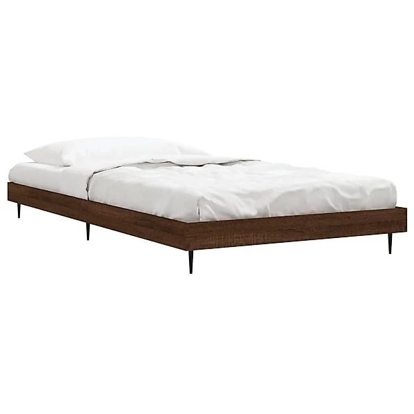vidaXL Bettgestell ohne Matratze Braun Eiche 100x200 cm Holzwerkstoff 83226 günstig online kaufen