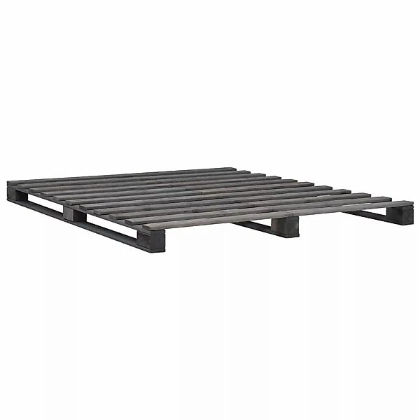 vidaXL Palettenbett Grau Massivholz Kiefer 160x200 cm619019 günstig online kaufen