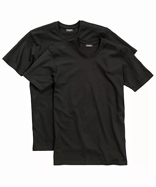redfield Rundhalsshirt Rundhals T-Shirt Doppelpack von Redfield in schwarz günstig online kaufen