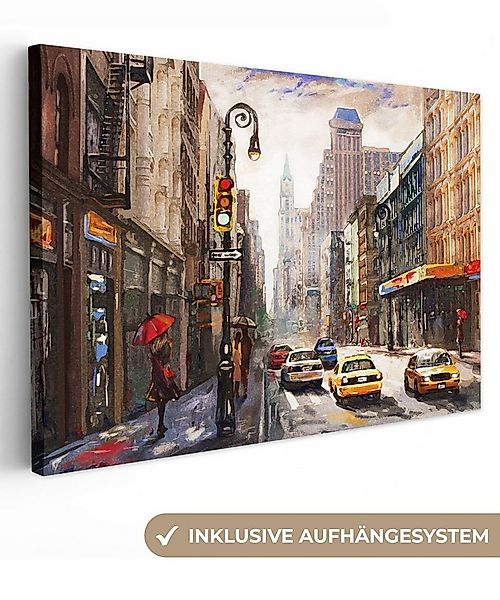 OneMillionCanvasses® Leinwandbild Kunstdrucke - Stadt - Auto - Öl, Fotodruc günstig online kaufen