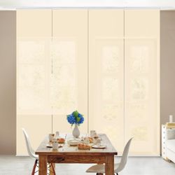 Bilderdepot24 Schiebegardine modern Flächenvorhang blickdicht Crème günstig online kaufen