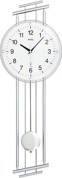 AMS Funk-Pendelwanduhr F5316 (Quarzuhr, Metallgehäuse,Esszimmer,Wohnzimmer) günstig online kaufen