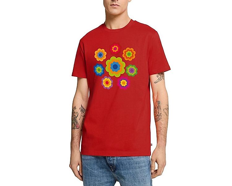 Spreadshirt T-Shirt 70er Jahre Hippie Flower Power Kostüm Blumen Fasching M günstig online kaufen