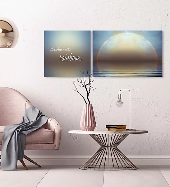queence Leinwandbild »Rainbow«, Himmel-Himmelsbilder-Kunst-Modern-Spa-Spa B günstig online kaufen