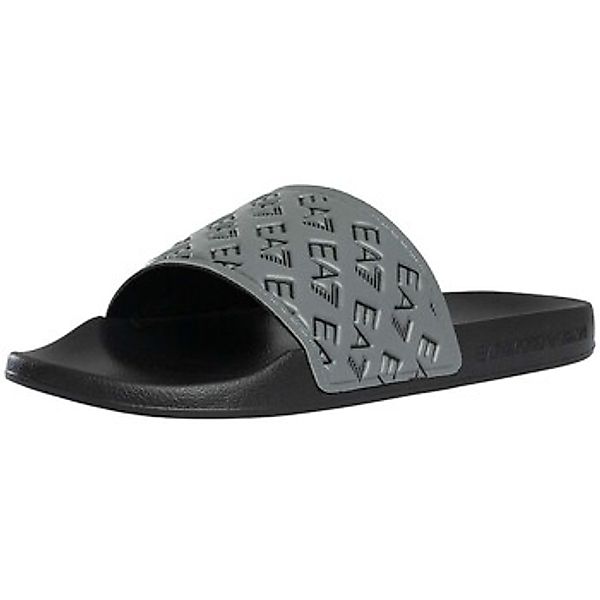 Emporio Armani EA7  Zehensandalen Schieberegler mit Logo-Muster günstig online kaufen