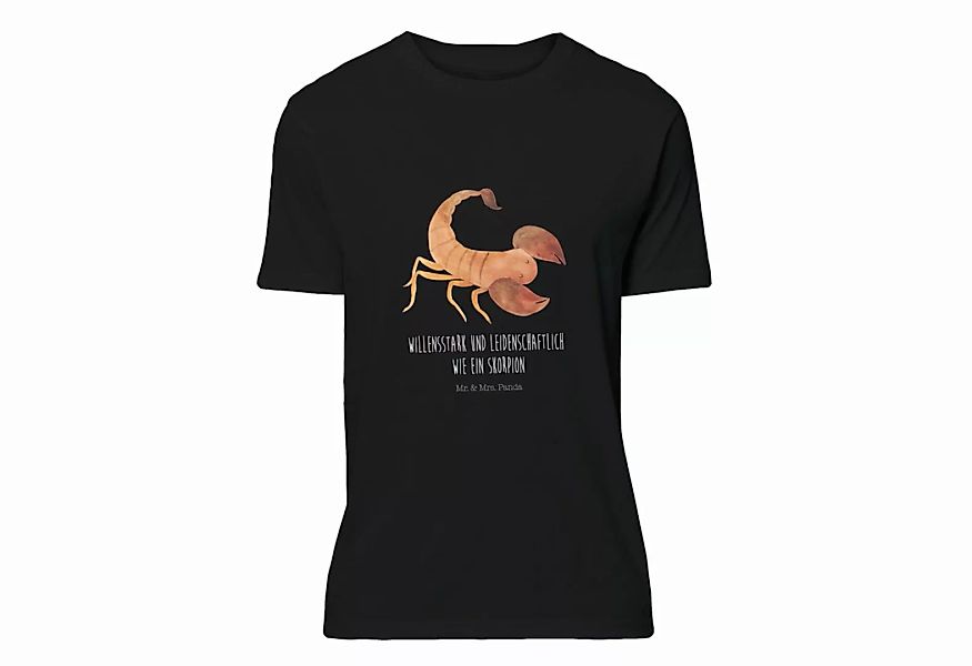 Mr. & Mrs. Panda T-Shirt Sternzeichen Skorpion - Schwarz - Geschenk, T-Shir günstig online kaufen