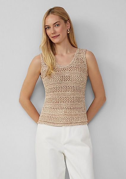 s.Oliver Muskelshirt Strickpullunder Stricktop mit Ajourmuster günstig online kaufen