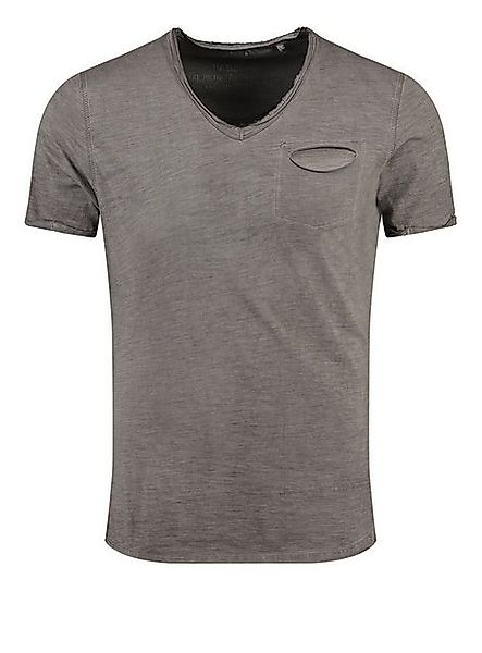 Key Largo T-Shirt Soda vintage Look uni Basic T00619 V-Ausschnitt unifarben günstig online kaufen