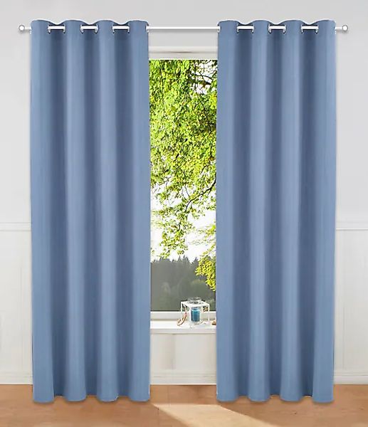 my home Vorhang »Parry« Ösen 2 Stk. tlg. 2-er Set, blickdicht, monochrom, b günstig online kaufen
