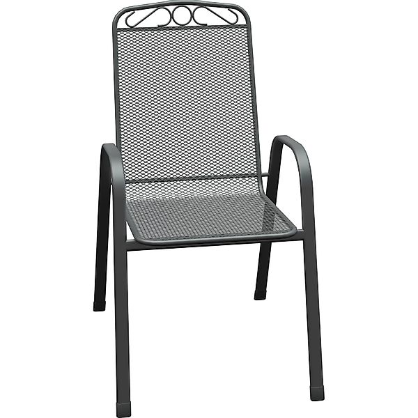 VLC Liegestuhl Sacramento Stahl mit Armlehnen Anthrazit günstig online kaufen