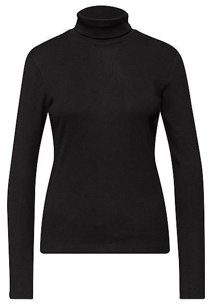 STREET ONE Langarmshirt Basic Rollkragenshirt (1-tlg) günstig online kaufen