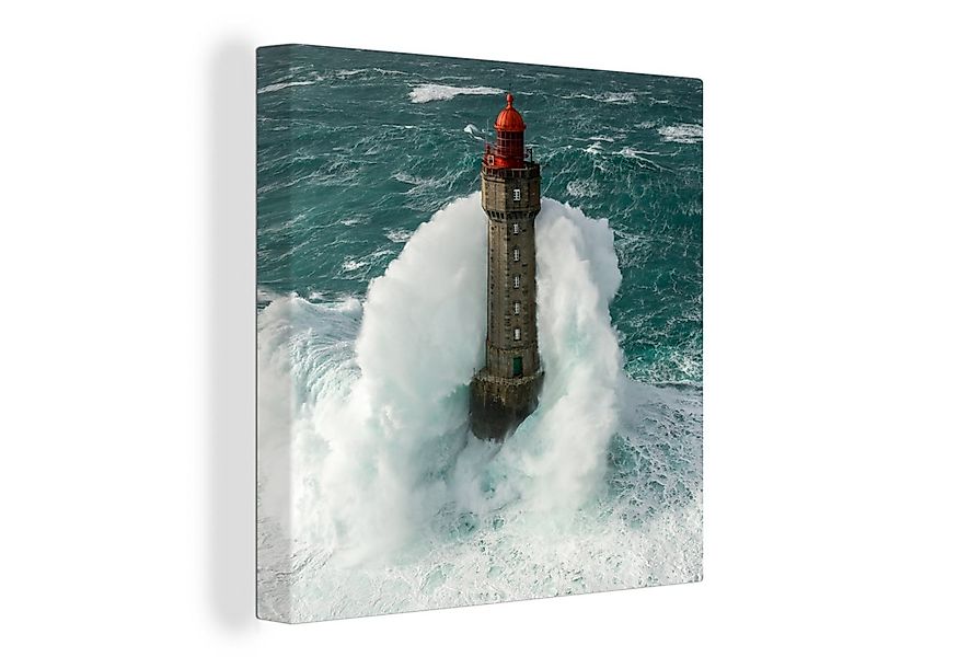 OneMillionCanvasses® Leinwandbild Der Leuchtturm von la Jument in Frankreic günstig online kaufen