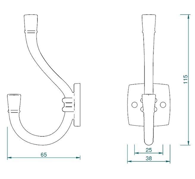 livingpoint24 Garderobenhaken Garderobenhaken Argo, Kleiderhaken Messing an günstig online kaufen