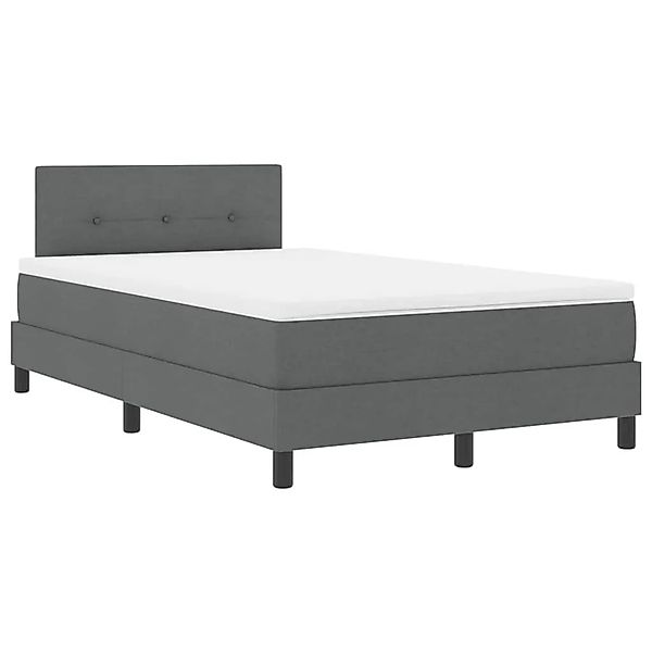 vidaXL Boxspringbett mit Matratze Dunkelgrau 120 x 190 cm Stoff 3338672 günstig online kaufen