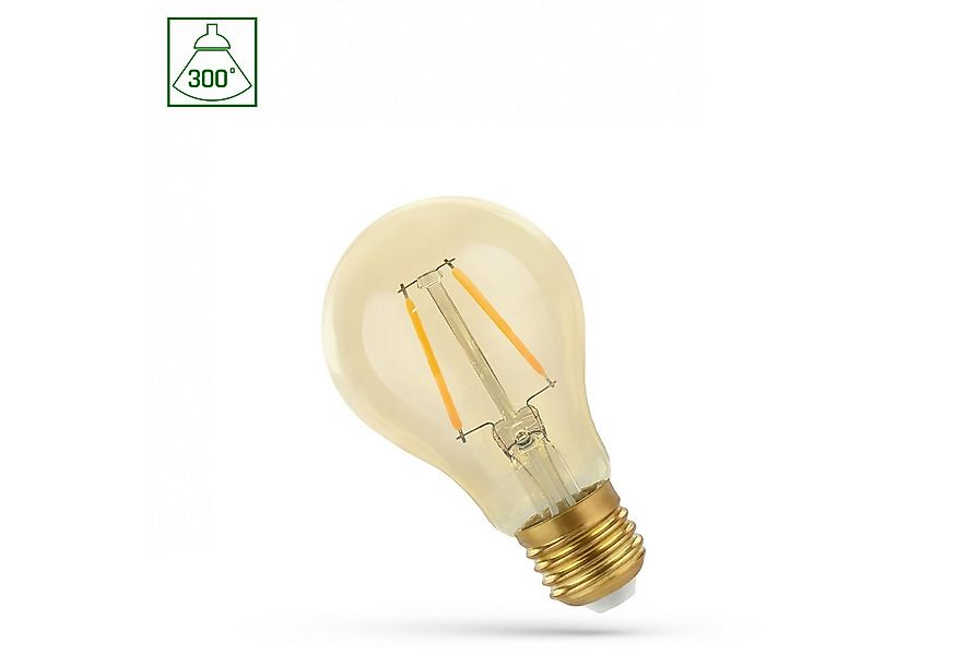 Spectrum LED-Leuchtmittel LED E27 A60 5W = 42W Birne 300° Retro 510lm Gold günstig online kaufen