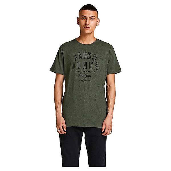 Jack & Jones Jeans Kurzarm O Hals T-shirt XS Forest Night / Detail Melange günstig online kaufen