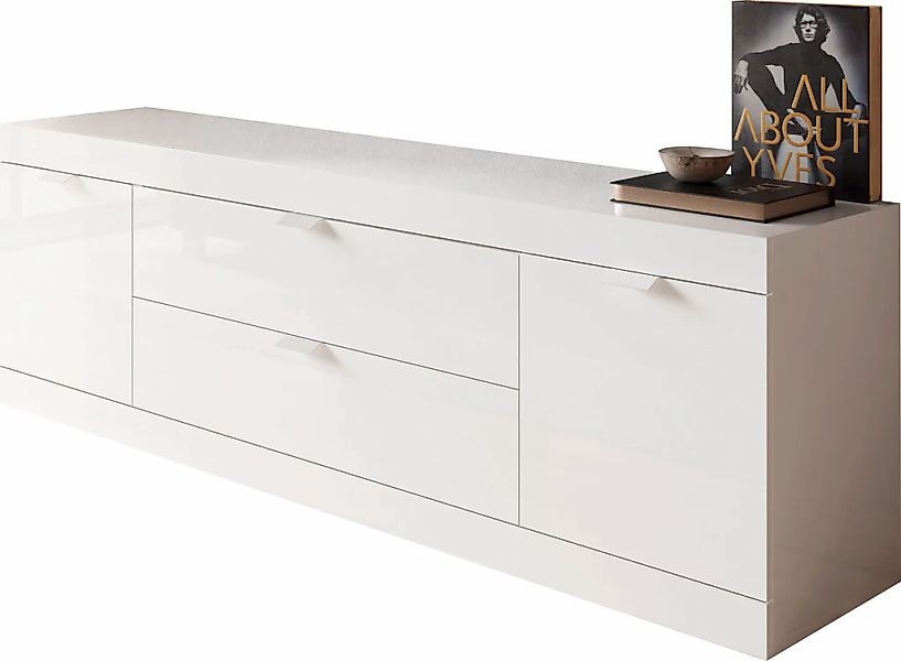 INOSIGN Lowboard "Slim, TV-Bank", Breite 181 cm, weiß Hochglanz Lack günstig online kaufen