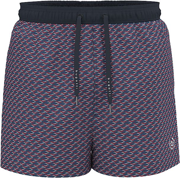 bugatti Badeshorts Janus Alloverprint, Logostickerei linkes günstig online kaufen