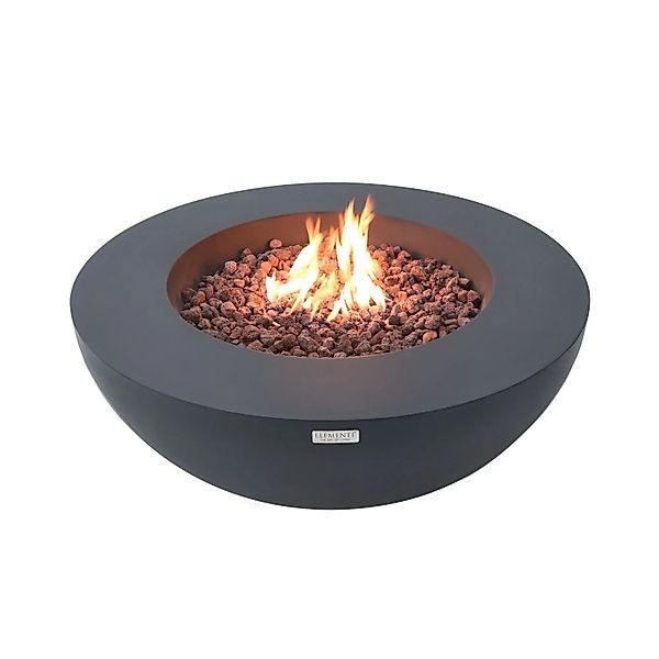 Elementi Gasfeuerstelle Lunar in Beton-Optik Dunkelgrau aus Faserbeton günstig online kaufen