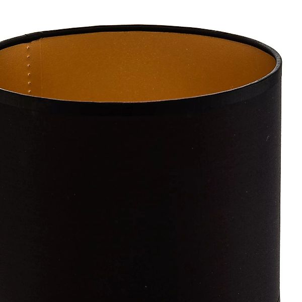 Lampenschirm Soho, schwarz/gold, Textil, Ø 18 cm günstig online kaufen