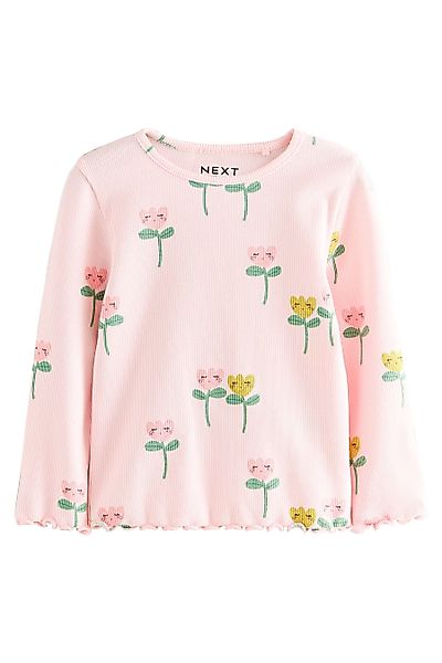 Next Leggings Geripptes Langarm-T-Shirt (1-tlg) günstig online kaufen