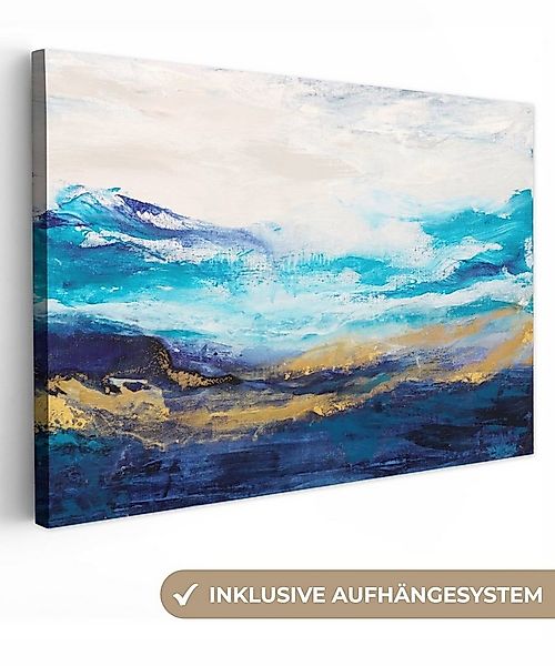 OneMillionCanvasses® Leinwandbild Blau - Malerei - Abstrakt - Farbe, Fotodr günstig online kaufen