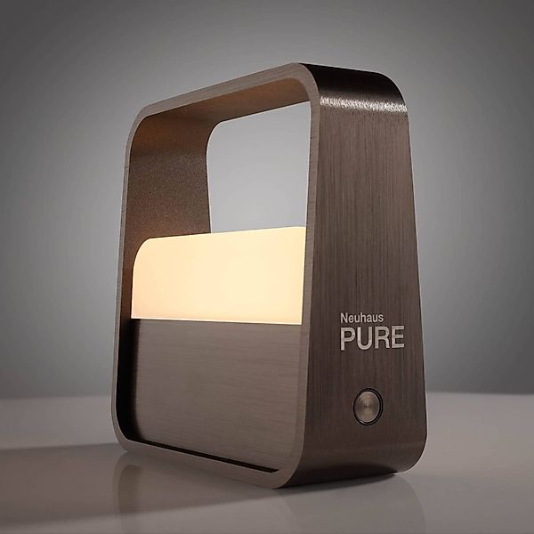 LED-Akku-Tischleuchte PURE Go, dark-metal brown, Aluminium günstig online kaufen