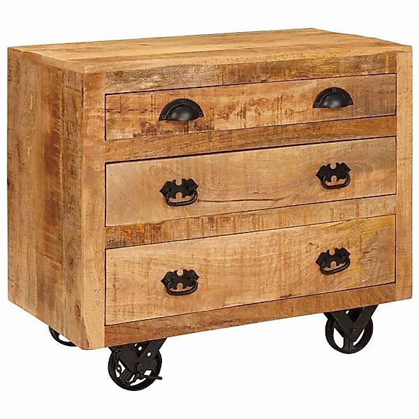 vidaXL Beistellschrank Braun 70 x 38 x 63 cm Massives Mangoholz 4104601 günstig online kaufen