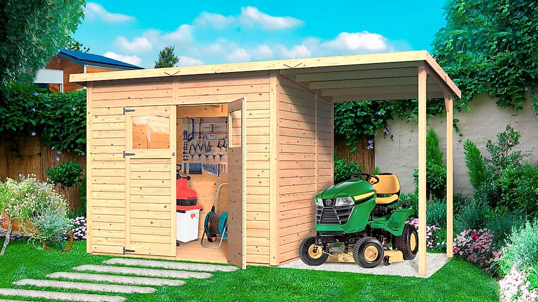 KONIFERA Gartenhaus "Amrum 3 aus naturbelassenem Fichtenholz", inklusive Fu günstig online kaufen