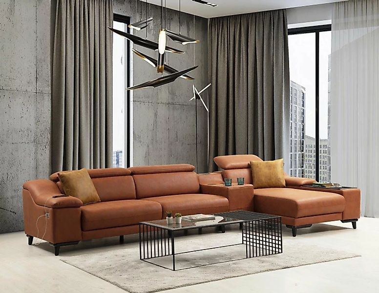 JVmoebel Ecksofa Luxus Ecksofa L-Form Sofa Couch Design Polster Modern Text günstig online kaufen