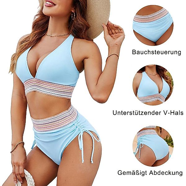 HOMELIVE Badeanzug Highwaist-Bikini-Hose Bikini-Top Highwaist-Bikini-Hose B günstig online kaufen