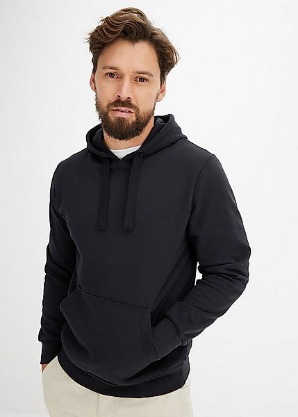bonprix Hoodie Regular Fit, mit Kapuze, aus Baumwolle und Polyester günstig online kaufen