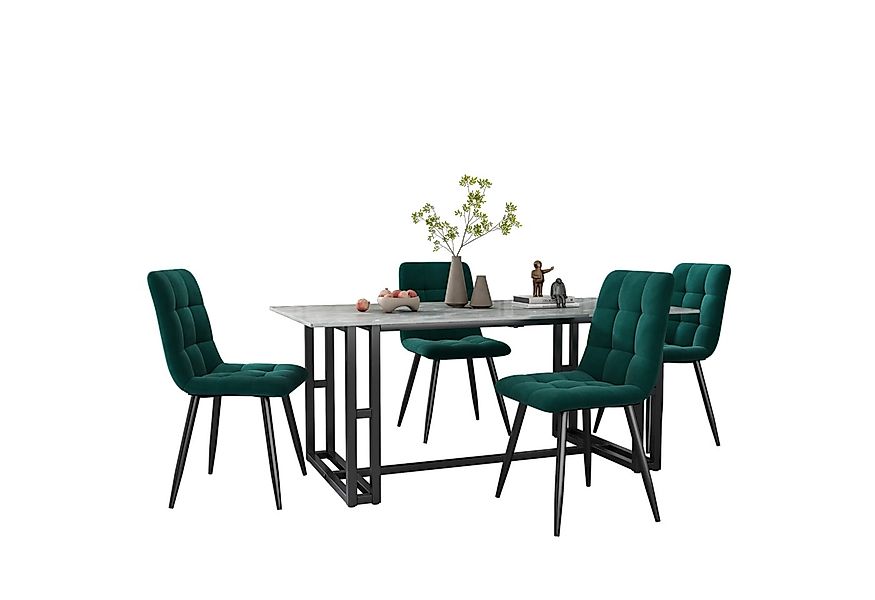 Furnishings Home Esszimmerstuhl 4er-Set Polsterstuhl mit Rückenlehne (4 St) günstig online kaufen