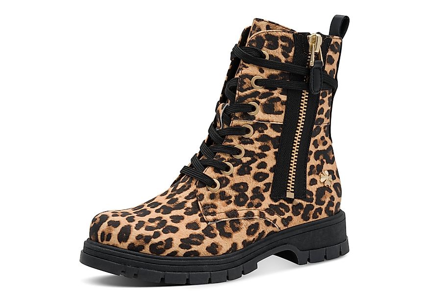 MARCO TOZZI by GMK Schnürboots, Blockabsatz, Schnürstiefelette im Animal Lo günstig online kaufen