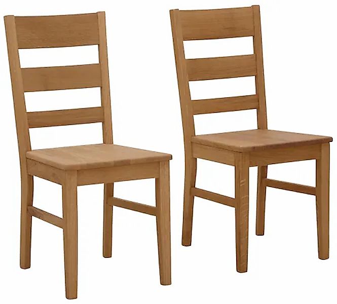Home affaire Esszimmerstuhl »Paul«, (Set), 2 St., Holzstuhl aus massiver Ei günstig online kaufen