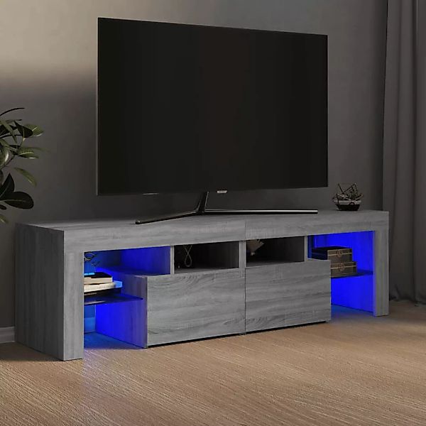 vidaXL TV-Schrank TV-Schrank mit LED Leuchten Grau Sonoma 140x36,5x40 cm Lo günstig online kaufen