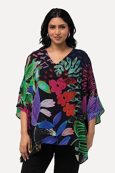 Ulla Popken Tunika Bluse doppellagig Oversized günstig online kaufen