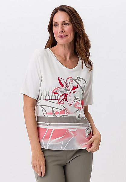 FRANK WALDER Kurzarmshirt mit floralem Motivprint günstig online kaufen